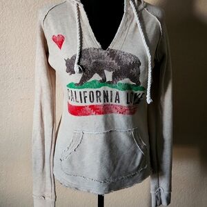 Billabong Womens Hoodie Size Small Cream